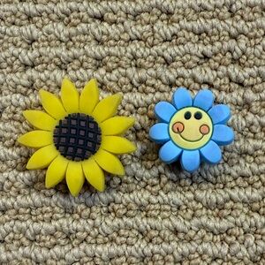 Sunflower and Smiley Face Flower Jibbitz